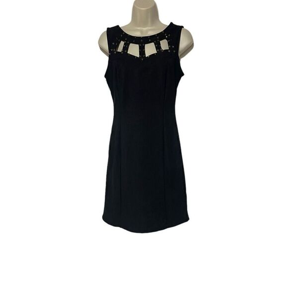 Charlotte Russe Wombs Black Dress W/ gold studs. Size large - Picture 1 of 15